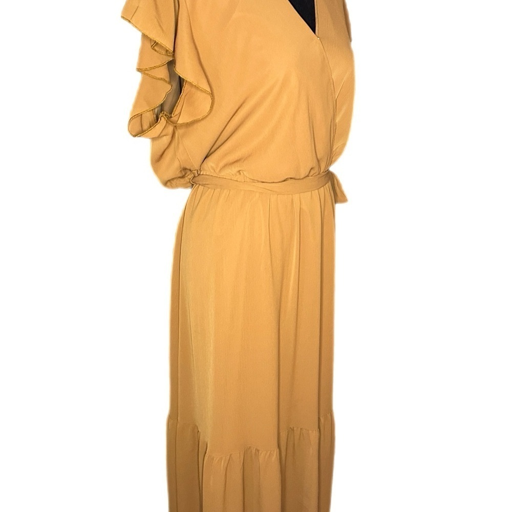 PrettyGarden Maxi Wrap Dress with Ruffle Sleeves size XL - Picture 3 of 9